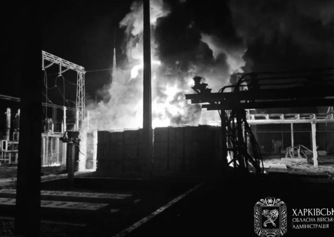 Атака Росії на енергетику Харківщини триває весь день: фотозвіт про наслідки в ОВА